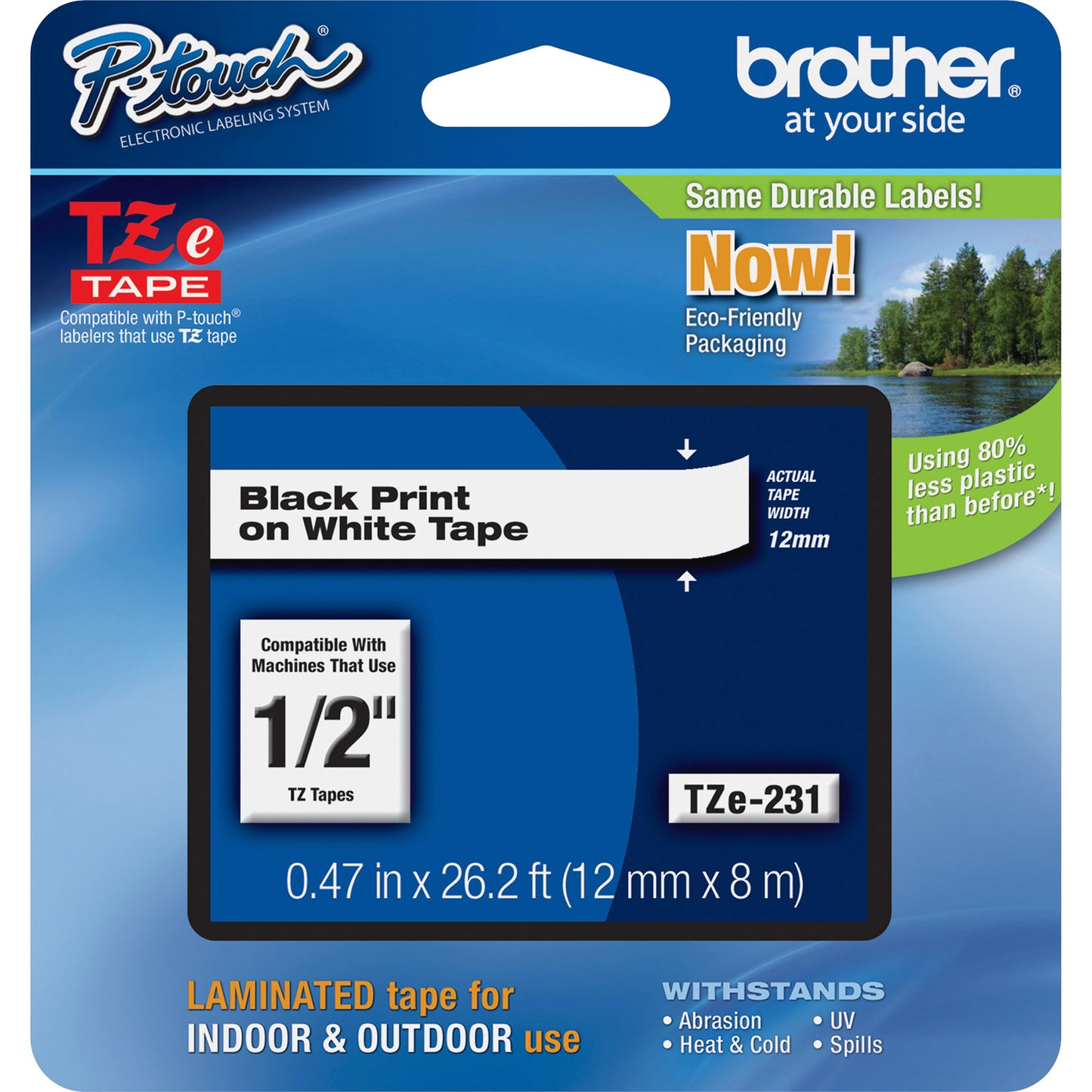 1/2 inch Ptouch TZ Tape